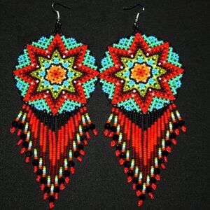 Native American Medallion Earrings